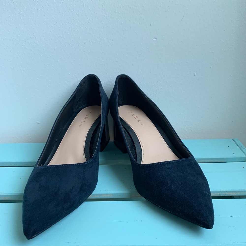 Zara faux suede pumps, size 39
